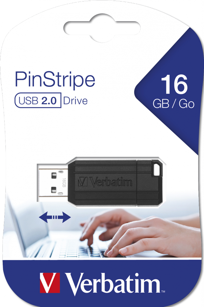 PinStripe USB Drive 16GB Black