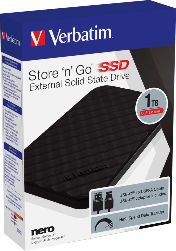  Store 'n' Go Portable SSD USB 3.2 GEN 1 1TB 